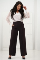 Elegancka bluzka damska z szyfonowym długim rękawem dekolt V mankiety z guzikiem - kremowa